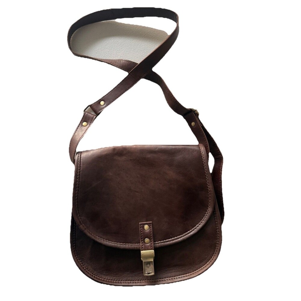 URBAN Leather Women's Saddle Shoulder Crossbody Bags Brown Shoulder Bags